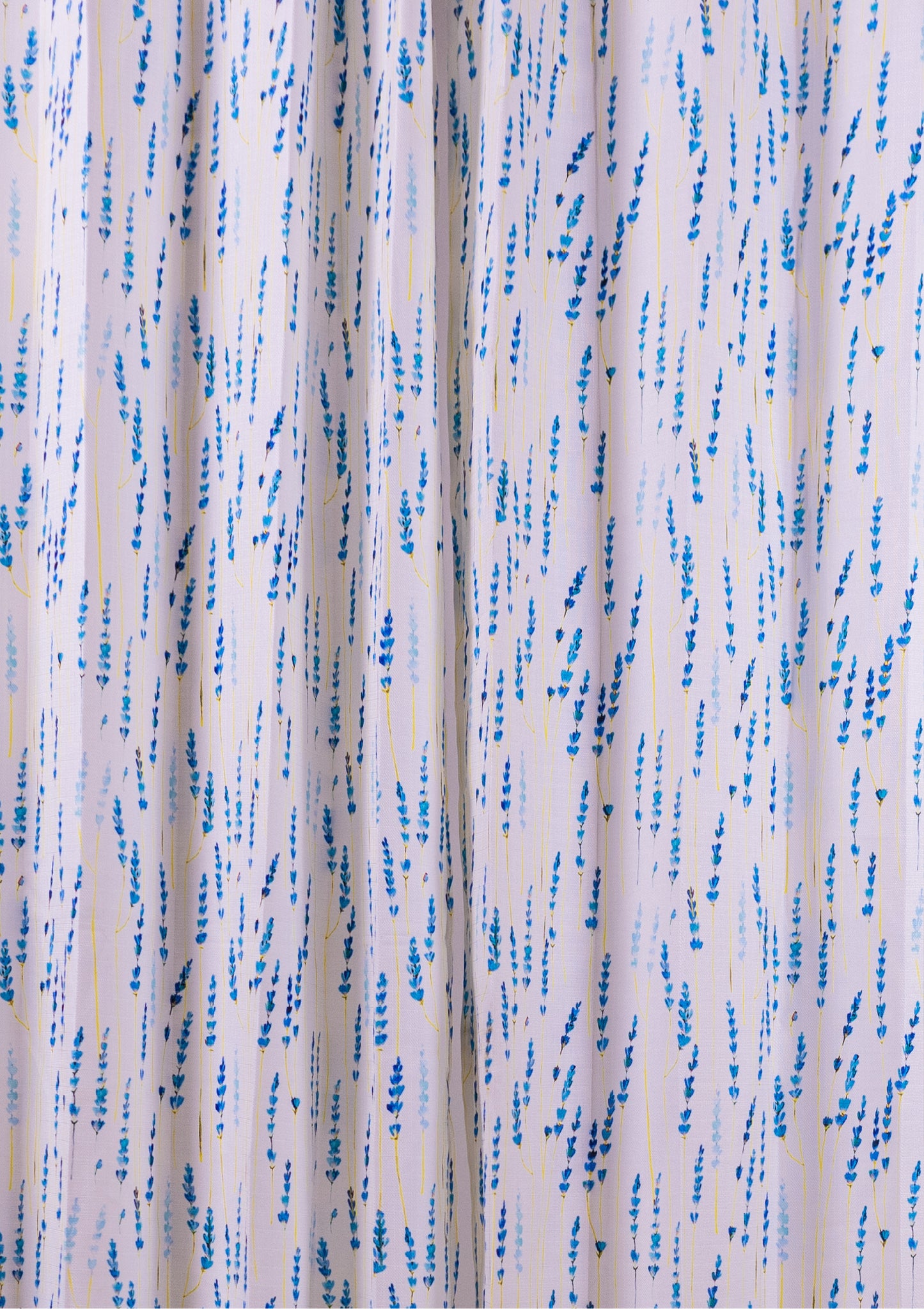 Blue Color Curtain Watercolor Design Bajra Print Curtain for Doors, Curtain for Window Polyester Curtain Fabric