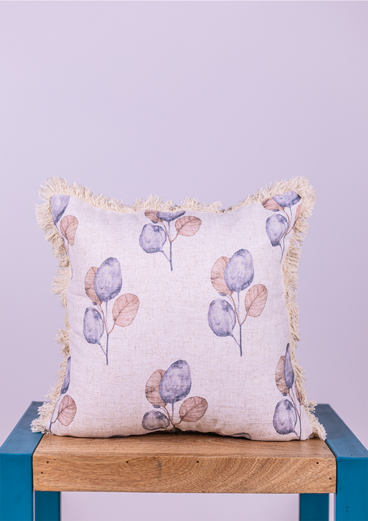 Blue Pink Leaf Lace Cushion Cover for Sofa & Bed
