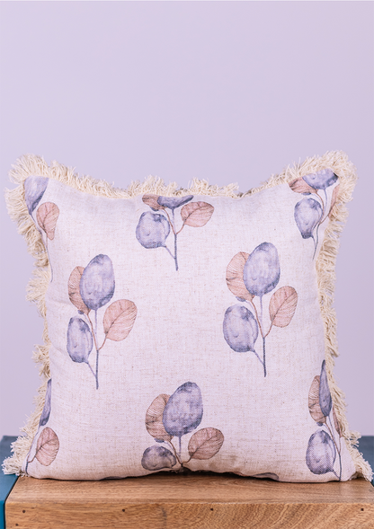 Blue Pink Leaf Lace Cushion Cover for Sofa & Bed