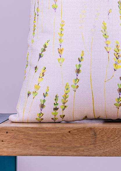 Green Long Leaf Printed Cushion Cover for Sofa &amp; Bed