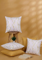 Green Long Leaf Printed Cushion Cover for Sofa &amp; Bed