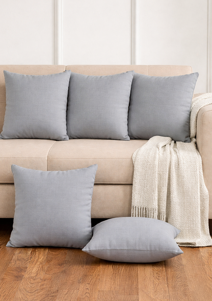 Grey Solid Cushion Cover for Modern Living Room