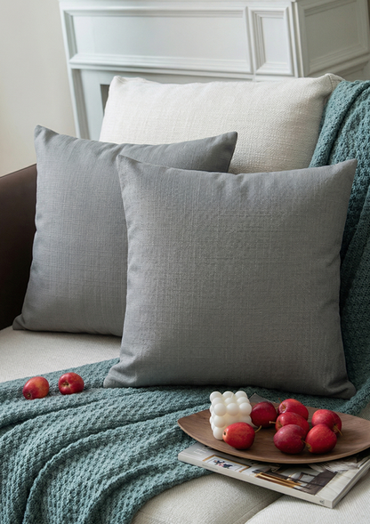 Grey Solid Cushion Cover for Modern Living Room