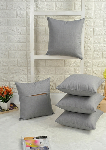 Grey Solid Cushion Cover for Modern Living Room