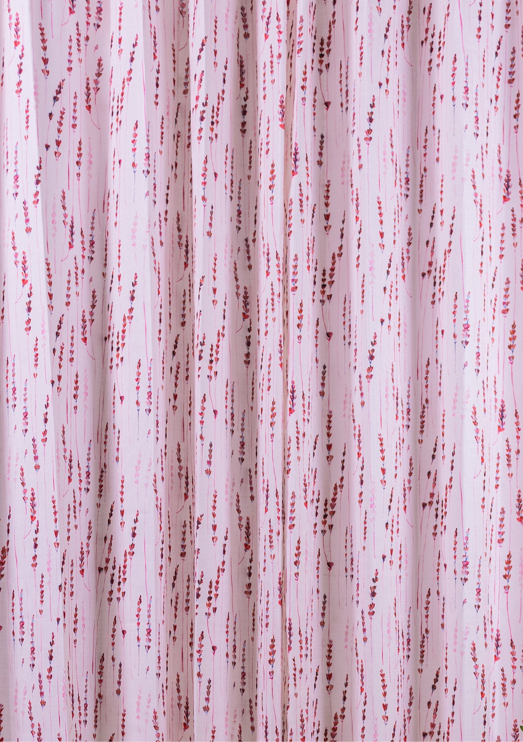 Maroon Color Curtain Watercolor Design Bajra Print Curtain for Doors, Curtain for Window Polyester Curtain Fabric ring middle