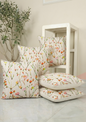 Multicolour Watercolor Floral Buds Cushion Cover for Living Room