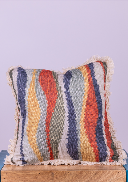 Multicolour Waves Lace Cushion Cover for Living Room