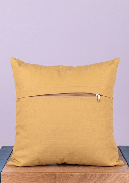 Mustard Solid Cushion Cover for Sofa & Bed