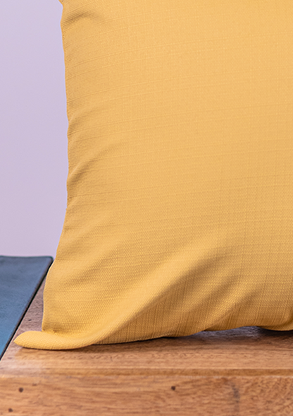 Mustard Solid Cushion Cover for Sofa & Bed