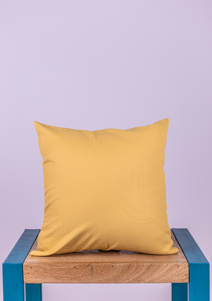 Mustard Solid Cushion Cover for Sofa & Bed