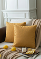 Mustard Solid Cushion Cover for Sofa & Bed