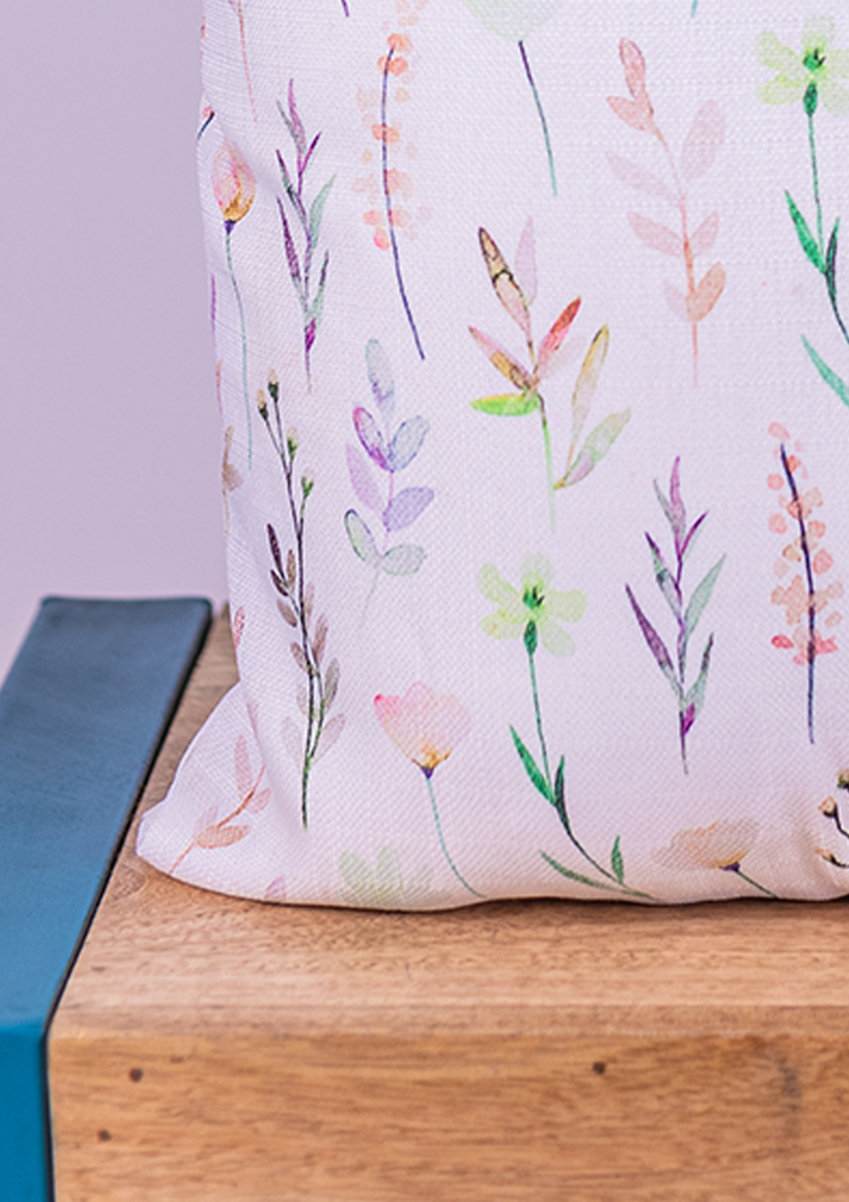 Pastel Multicolour Leaf and Flower Cushion Cover for Sofa and Bed