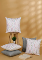 Pastel Multicolour Leaf and Flower Cushion Cover for Sofa and Bed
