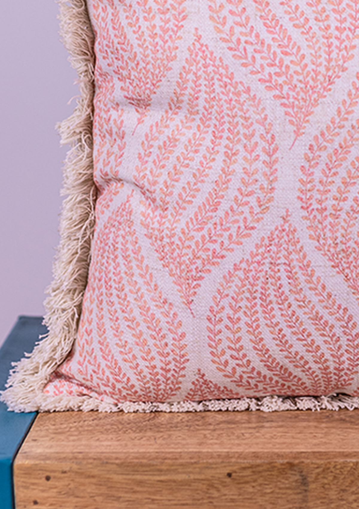 Peach Wine Lace Cushion Cover for Elegant Interiors