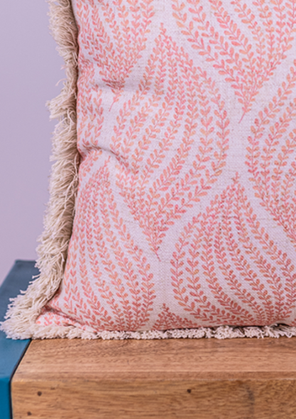 Peach Wine Lace Cushion Cover for Elegant Interiors