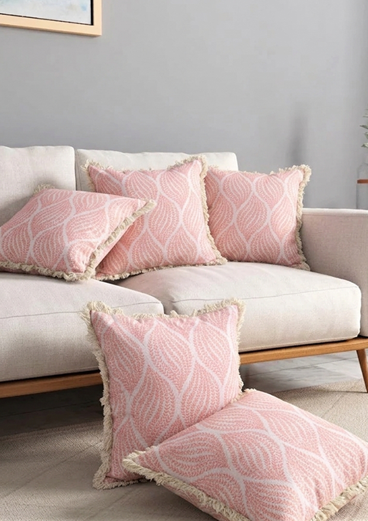 Peach Wine Lace Cushion Cover for Elegant Interiors