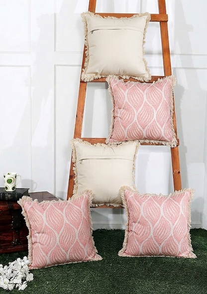 Peach Wine Lace Cushion Cover for Elegant Interiors
