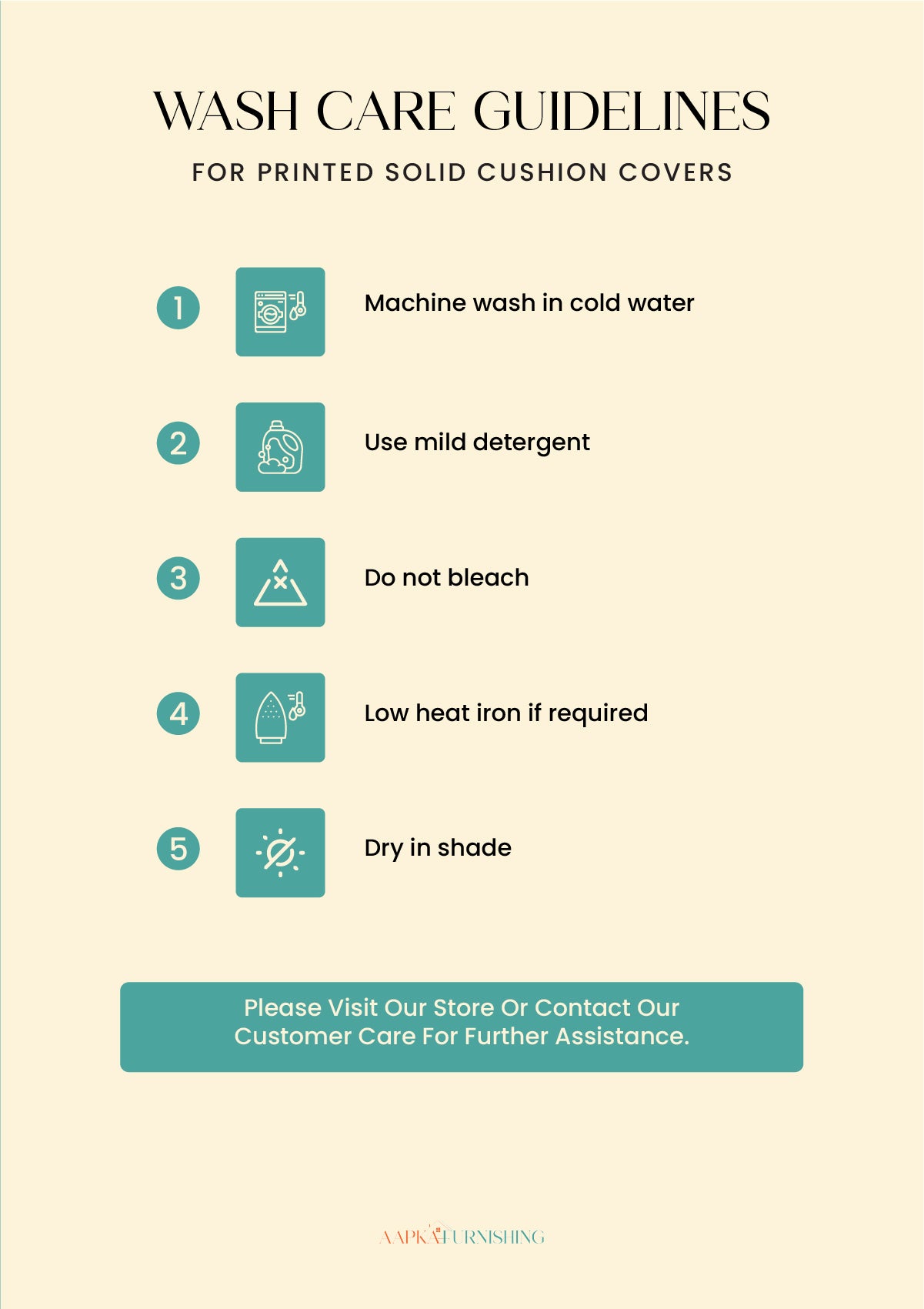 Mustard Solid Cushion Cover for Sofa & Bed