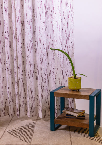 Wine Color Watercolor Bajra Print Curtains for Doors & Windows