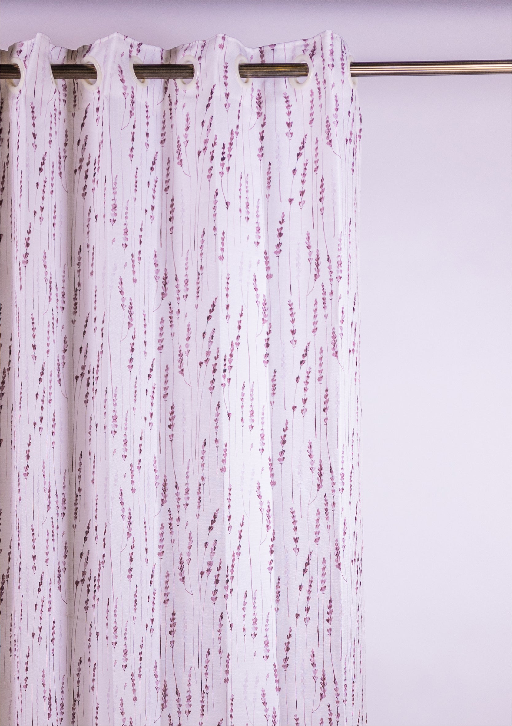Wine Color Watercolor Bajra Print Curtains for Doors & Windows Zoom rings