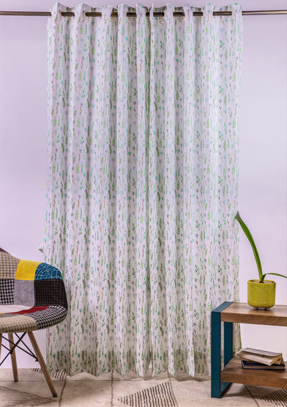 green-Color-Watercolor-Bay-Leaf-Print-Curtains-for-Doors-bottom-Windows-full
