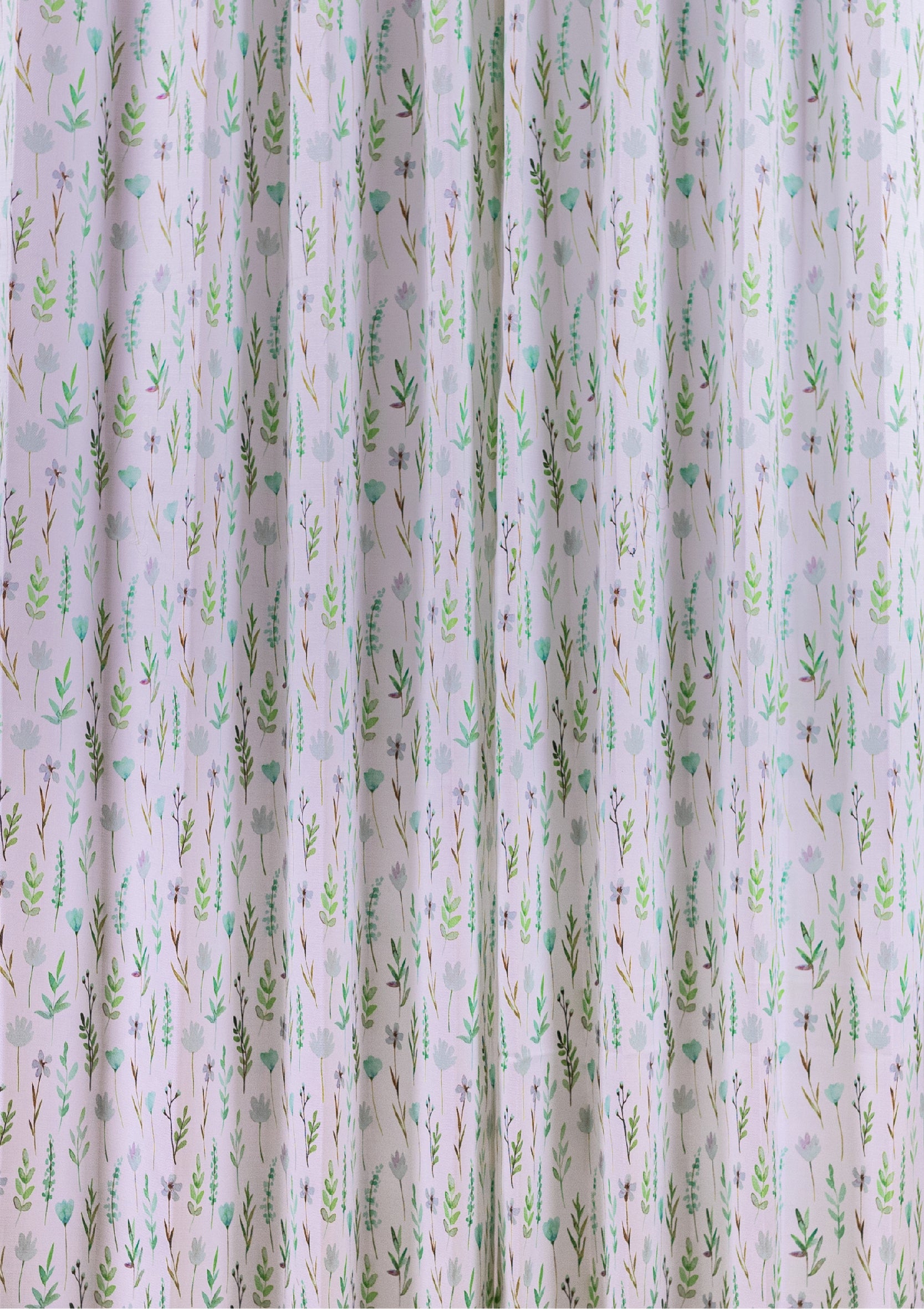 green-Color-Watercolor-Bay-Leaf-Print-Curtains-for-Doors-bottom-Windows-full