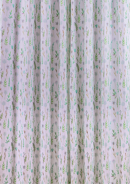 green-Color-Watercolor-Bay-Leaf-Print-Curtains-for-Doors-bottom-Windows-full